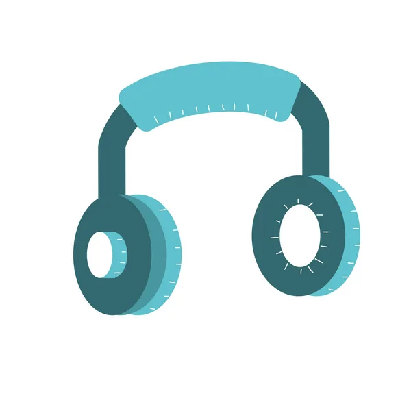 Auriculares Para Escuchar Reproducir Ilustración Vectorial Música — Archivo Imágenes Vectoriales