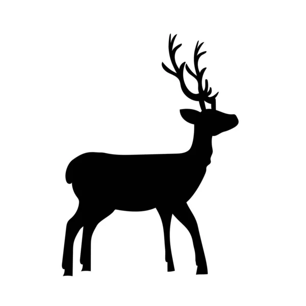 Deer Wild Animal Natural Reserve Vector Illustration — Wektor stockowy