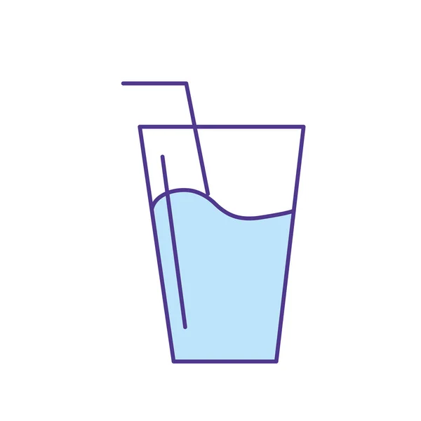 Склянка Води Свіжості Здорового Способу Життя Векторні Ілюстрації — стоковий вектор