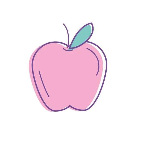 Delicious Healthy Apple Fruit Vector Illustration — 图库矢量图片