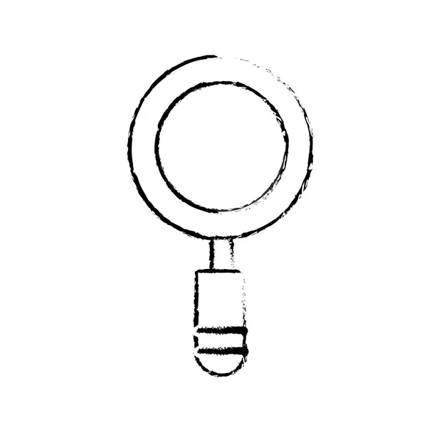 Figura Strumento Lente Ingrandimento Esplorazione Ricerca Vettoriale Illustrazione — Vettoriale Stock