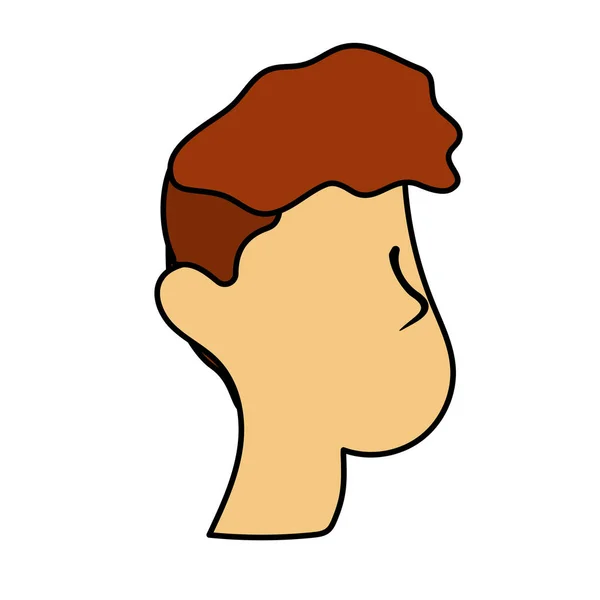 Cara Hombre Agradable Con Haistyle Diseño Ilustración Vectorial — Archivo Imágenes Vectoriales