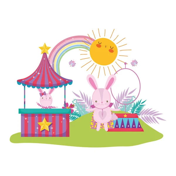 şirin Sahne Sirk. Vektör çizim