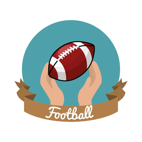 Emblem Football Game Icon Vector Illustration Design — Stock Vector