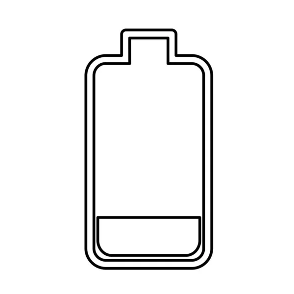 Line Battery Power Electric Digital Charge Vector Illustration — Διανυσματικό Αρχείο