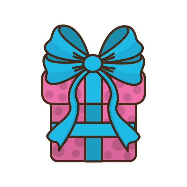 Cadeau Cadeau Avec Ruban Décoration Pour Célébrer Fête Illustration Vectorielle — Image vectorielle