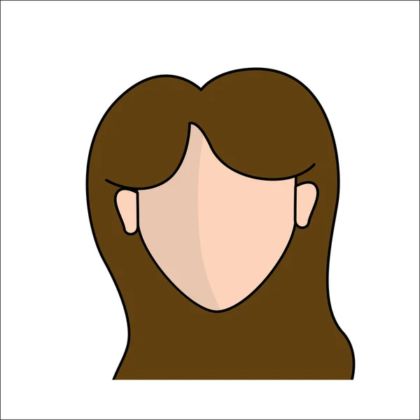 Gente Avatar Cara Mujer Icono Vector Ilustración Diseño — Vector de stock