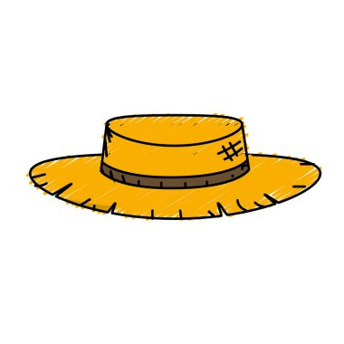 Çiftlik iş vektör çizim içinde kullanmak için şirin pesant şapka