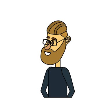 saç tasarım ve giyim vektör çizim ile şirin adam