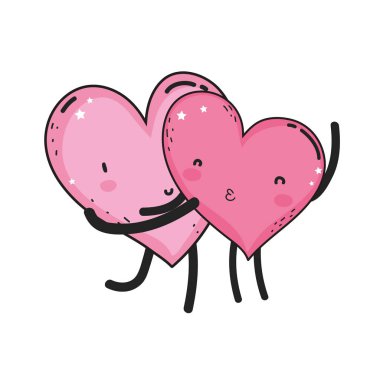 Sevgililer Günü tebrik kartı. Vektör illüstrasyonu