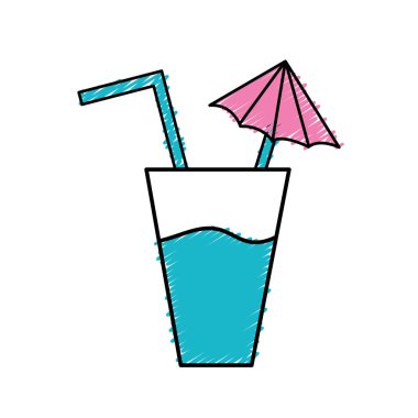 delicious water glash to refresh the day vector illustration