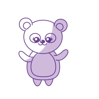 güzel sevimli hayvanlar ifade yüz vektör çizim ile siluet