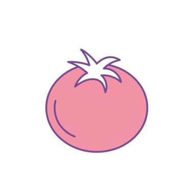 lezzetli ve sağlık Domates sebze vektör çizim