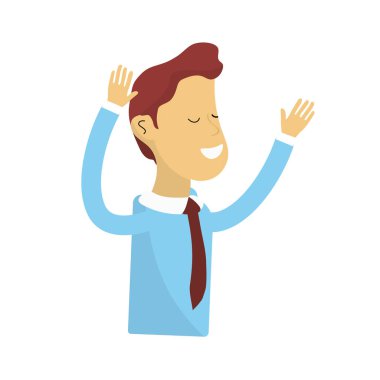 iyi adam kravat ve kazak giymek, vektör çizim ile