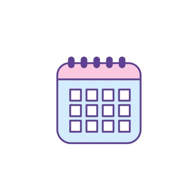 Takvim veri Organizatör önemli şeyler için illüstrasyon vektör