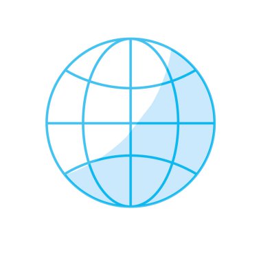 siluet küresel dünya gezegen ağa bağlanmak vektör çizim