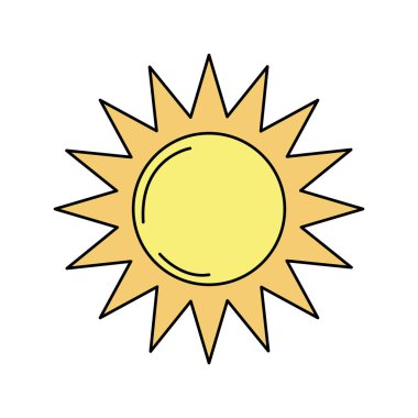 güneş ışığı güneşli hava tatil vektör çizim için