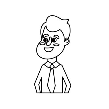 satır mutlu damat saç modeli ve zarif elbise vektör çizim ile