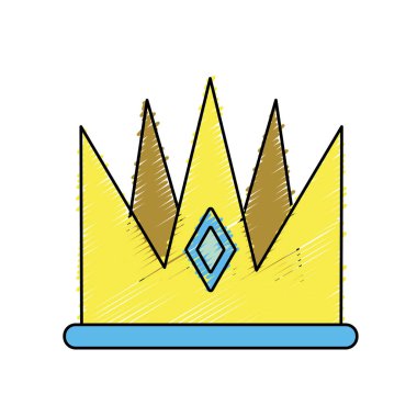 güzel taç kral zafer ve pawer, vektör çizim