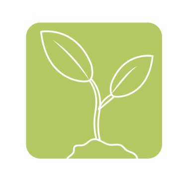 etiket şirin ekoloji bitki dünya, vektör çizim tasarım ile