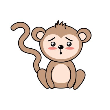 ifade ile güzel sevimli hayvanlar illüstrasyon vektör