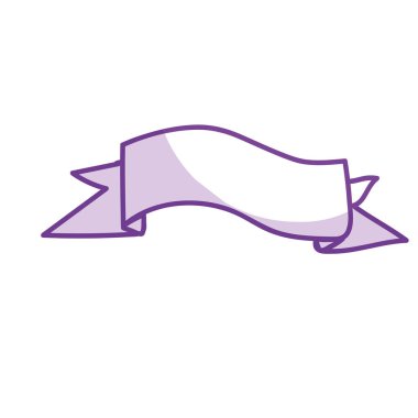 siluet şirin şerit dekorasyon, vektör görüntü illüstrasyon