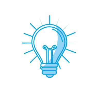 siluet ampul fikir yaratıcı buluş vektör çizim için