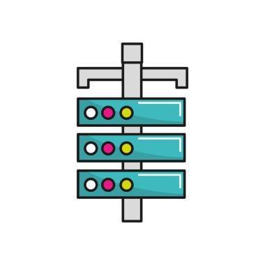 ağ bilgisayarı sunucu veri bilgi, vektör çizim