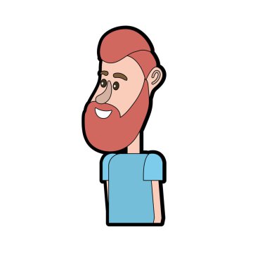 saç tasarım ve giyim vektör çizim ile şirin adam