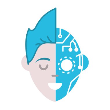 Arabirim bağlantısı sistem vektör illusration kafasından çocuk