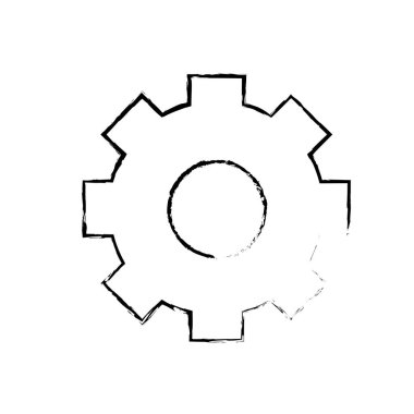 Şekil dişli sanayi teknoloji bilgi simge vektör çizim