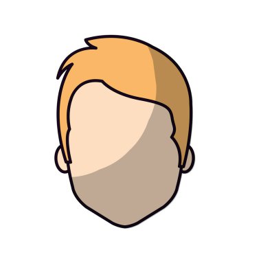 iyi adam yüz haistyle, vektör çizim ile