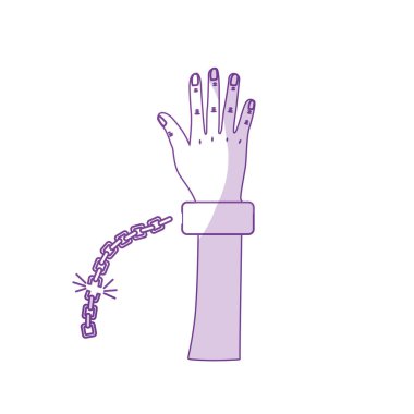 bir şey, vektör çizim korumak için siluet iyi metal zincir