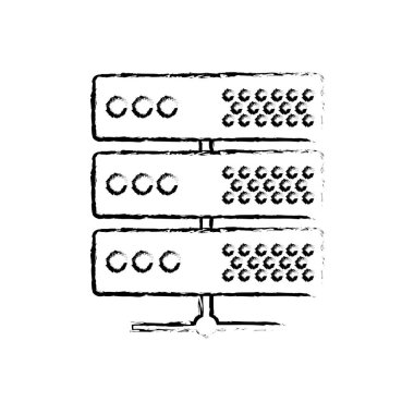 Şekil dijital yönlendirici veri merkezi, veri merkezi, vektör çizim bağlanmak için vektör illustrationdigita yönlendirici bağlanmak için