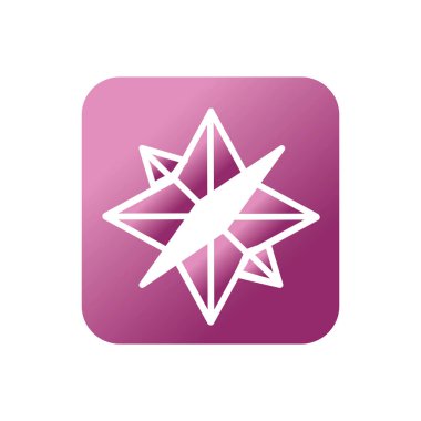 Coğrafya macera yön vektör çizim için düğme pusula sembolü