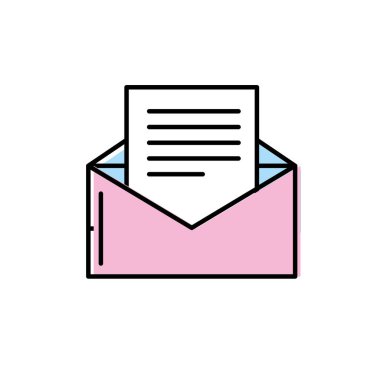 önemli mesaj bilgi vektör çizim ile kart mektup