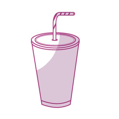 siluet lezzetli soda içki içecek, vektör çizim tasarım