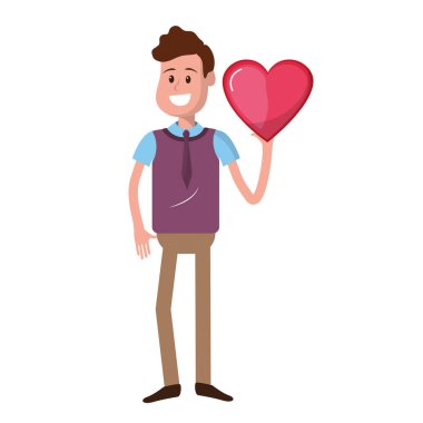 adam elini ve sevimli giyim, vektör çizim iyi kalpli