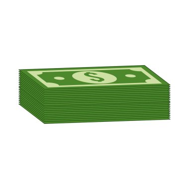 yeşil fatura dolar para, vektör illüstrasyon tasarımı