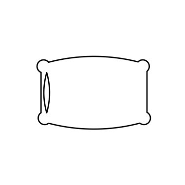 satır güzel yumuşak yastık rahat uyku vektör çizim için