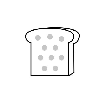 line delicious slice bread food nutriion vector illustration clipart
