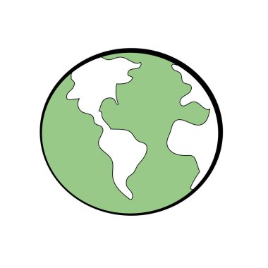 Küresel Dünya plenet Coğrafya ubication vektör çizim ile