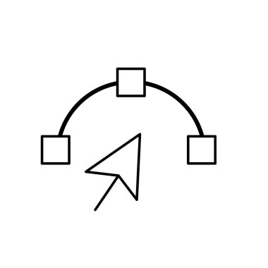 çizgi ok imleci düğümlerin Tasarım görüntü vektör çizim ile