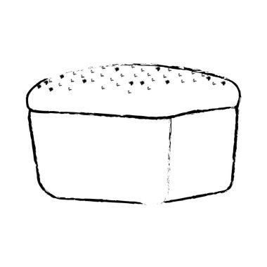 Şekil lezzetli taze fırın ekmek yemek, vektör çizim