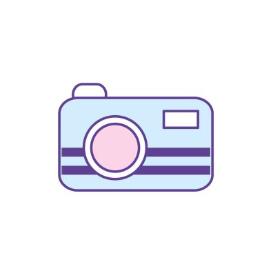 dijital kamera teknolojisi ekipmanları nesne vektör çizim