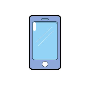 Smartphone teknoloji iletişim arayın ve vektör çizim görüşün