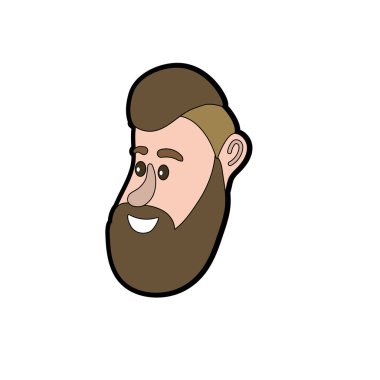 saç modeli tasarım vektör illüstrasyon ile avatar adam yüz