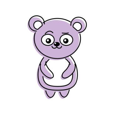 ifade ile güzel sevimli hayvanlar illüstrasyon vektör