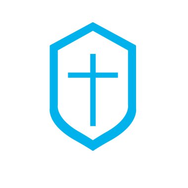 siluet video oyunu kalkan koruma elemanı simge vektör çizim