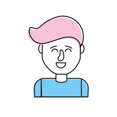 saç tasarım ve gömlek vektör çizim ile şirin adam